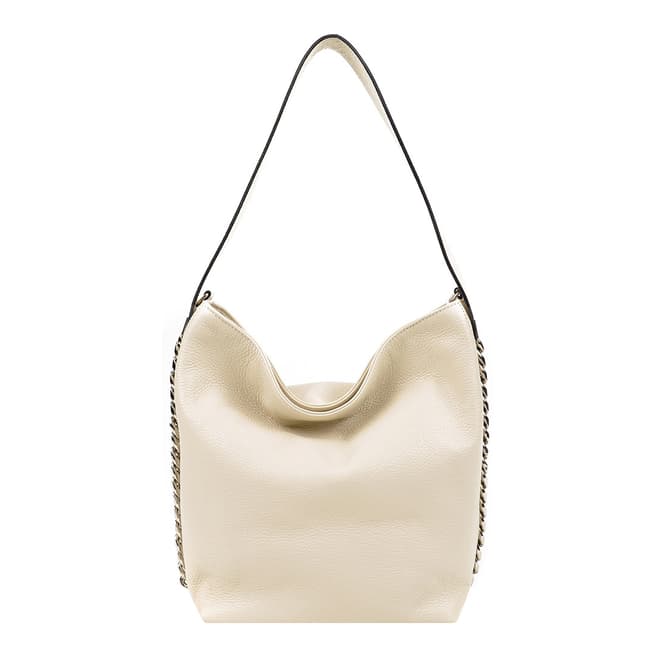 Luisa Vannini Beige Leather Shoulder Bag