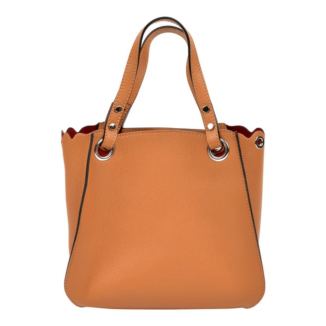 Luisa Vannini Brown Leather Tote Bag