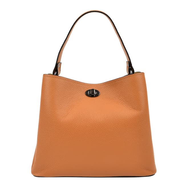 Luisa Vannini Brown Leather Tote Bag