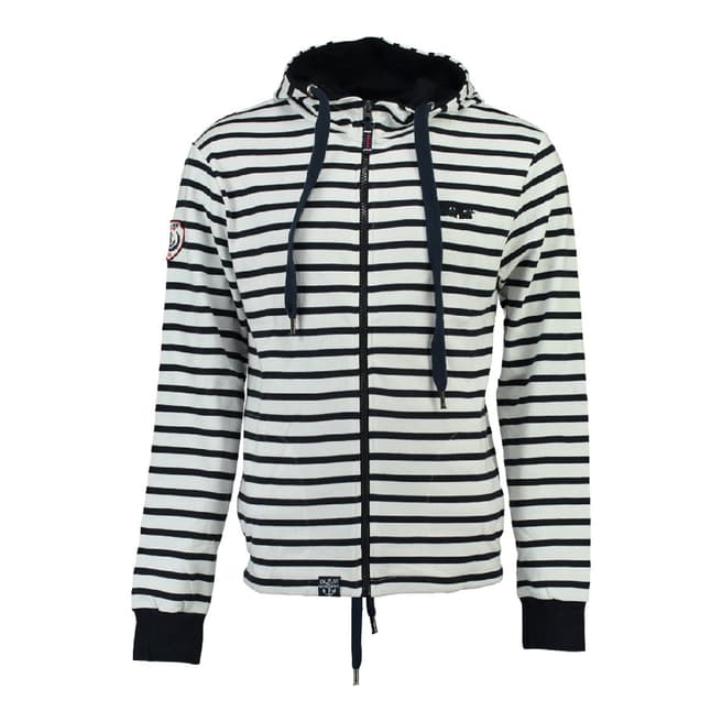Geographical Norway White/Navy Gennaro Cotton Hoodie