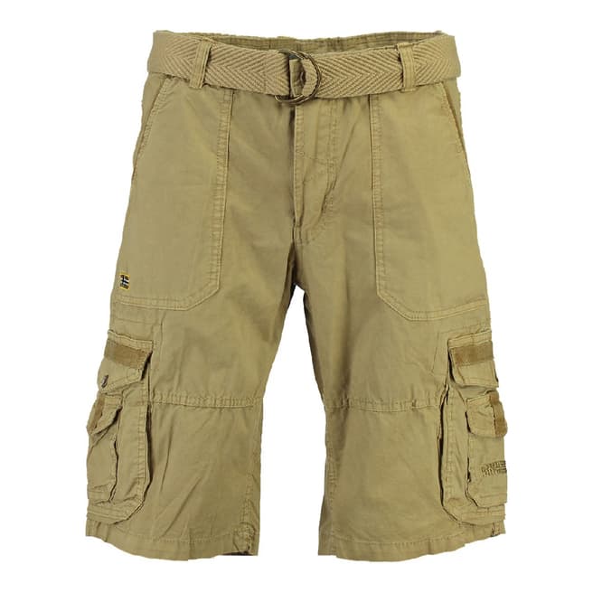 Geographical Norway Beige Perou Cotton Shorts