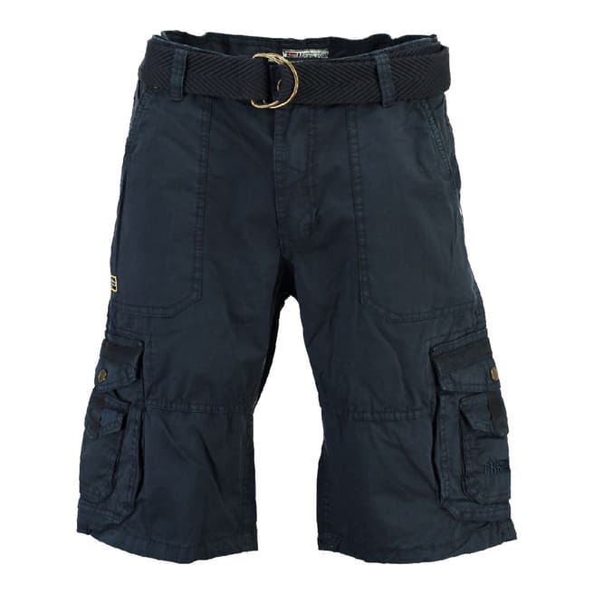 Geographical Norway Navy Perou Cotton Shorts
