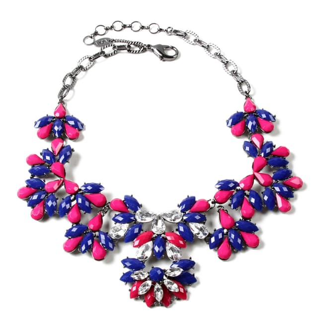 Amrita Singh Blue/Pink Crystal Necklace