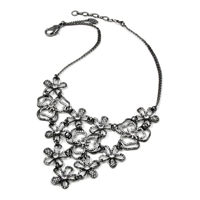Amrita Singh Gunmetal/Clear Crystal Necklace