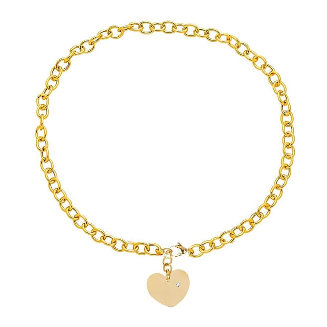 Chloe Collection by Liv Oliver Gold Heart Charm Necklace