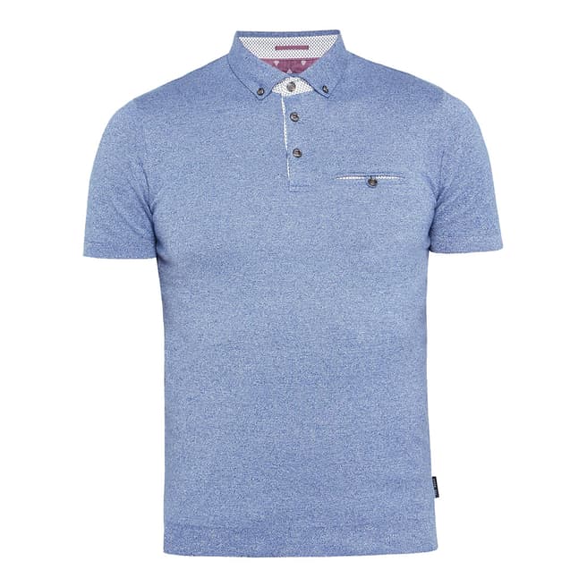 Ted Baker Blue Frankiy Stretch Jersey Polo Shirt