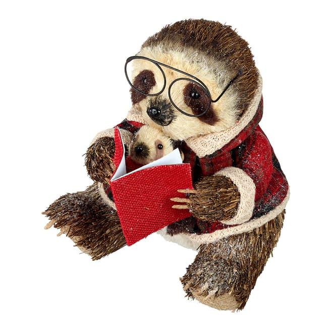 Heaven Sends Sitting Sloth With Glasses And Book