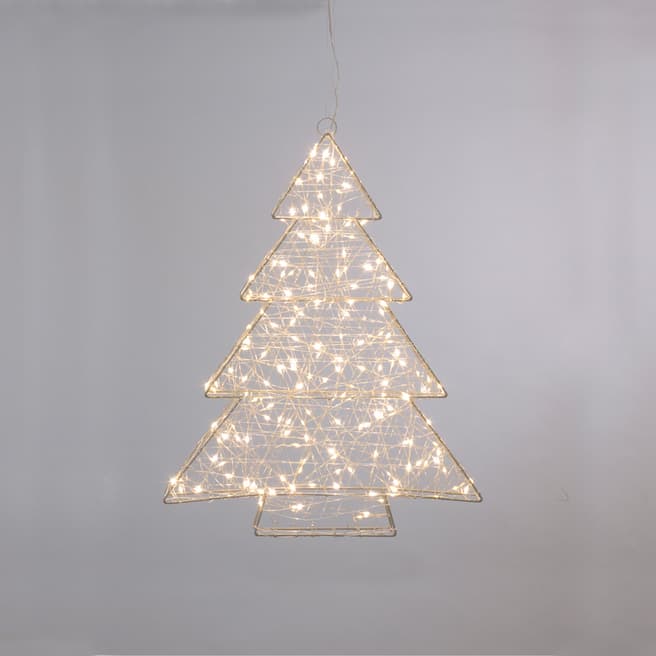 Festive Twinkling Dewdrop Tree Light, Warm White 58cm