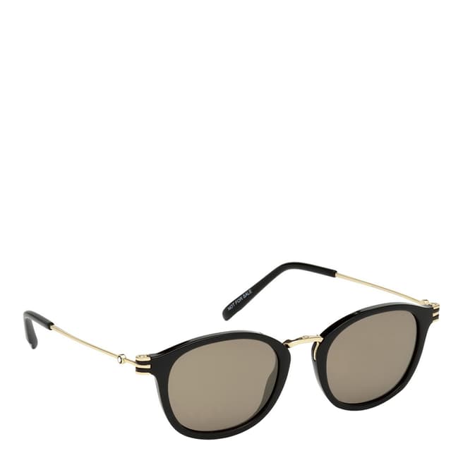 Montblanc Men's Black Montblanc Square Sunglasses 50mm