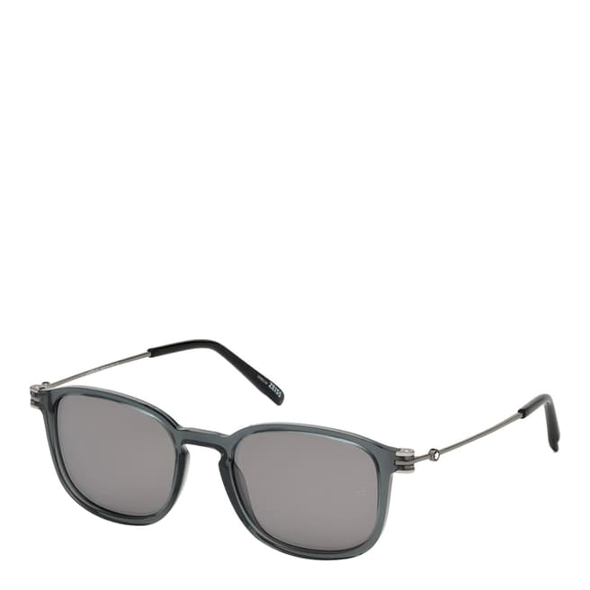 Montblanc Mens Grey Montblanc Square Sunglasses 52mm