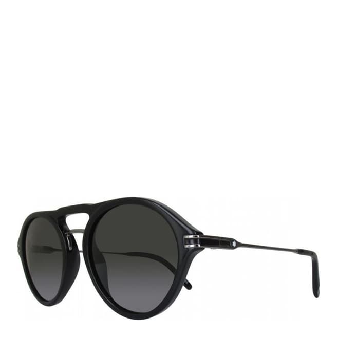 Montblanc Men's Black Montblanc Aviator Sunglasses 52mm