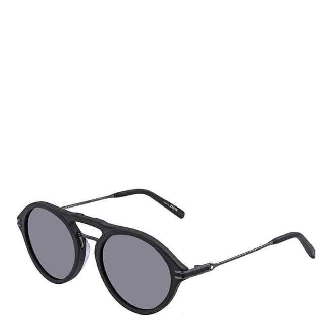 Montblanc Unisex Black Montblanc Round Sunglasses 59mm
