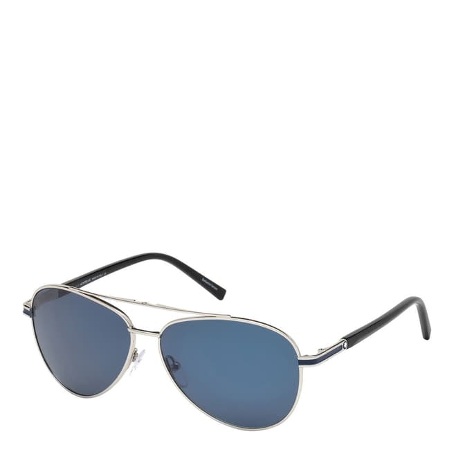 Montblanc Men's Silver Montblanc Sunglasses