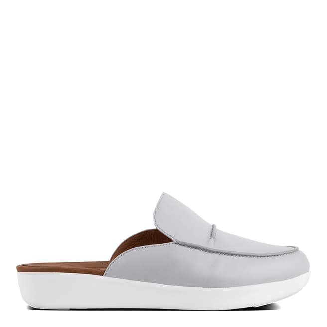 FitFlop Grey White Serene Leather Mule