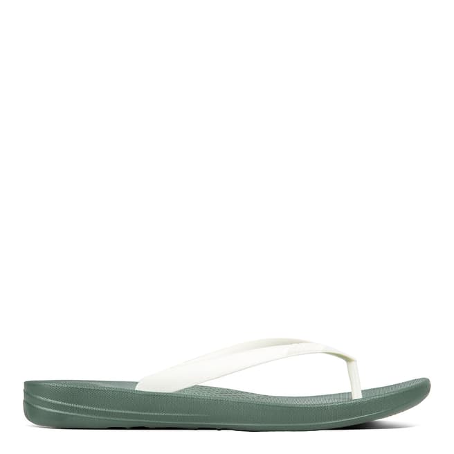 FitFlop White Striped Iquishion Flip Flop 