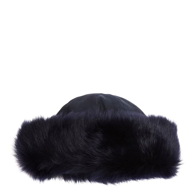 Laycuna London Luxury Navy Sheepskin Hat