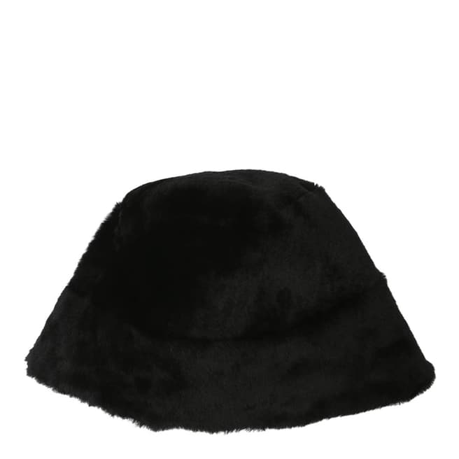 Laycuna London Luxury Black Sheepskin Bucket Hat