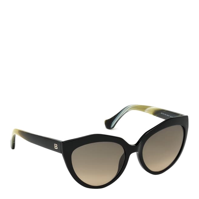 Balenciaga Women's Black/Yellow Balenciaga Cat Eye Sunglasses 56mm