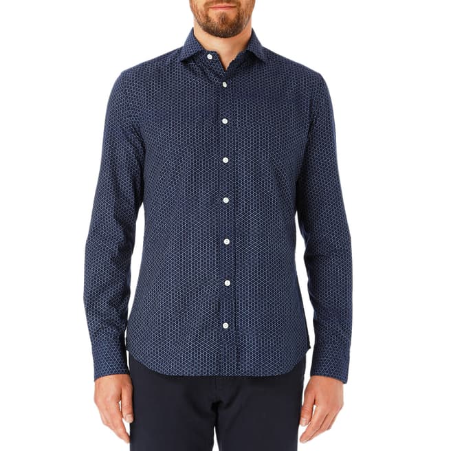 Hackett London Navy/Blue Circle Cotton Shirt