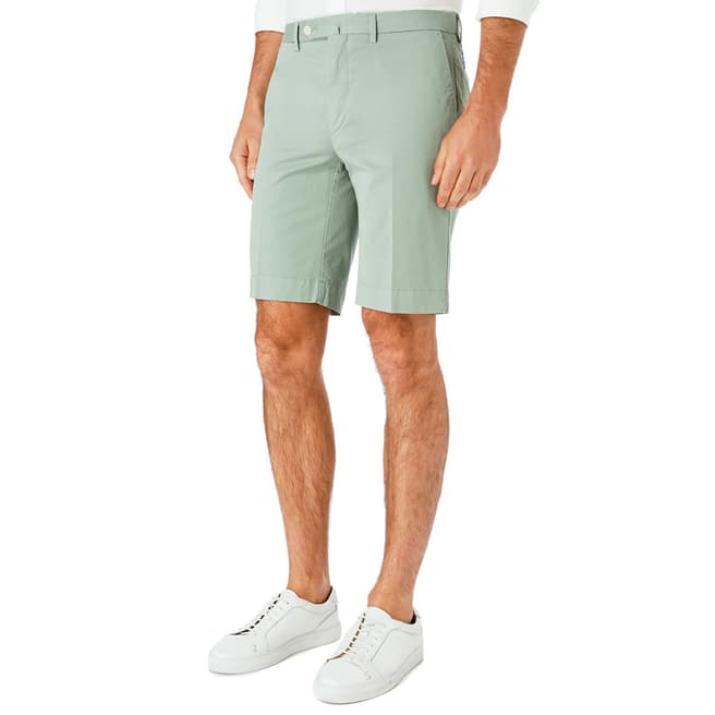 Hackett London Green Core Amalfi Cotton Stretch Shorts