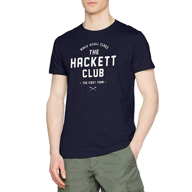 Hackett London Navy Logo Cotton T-Shirt