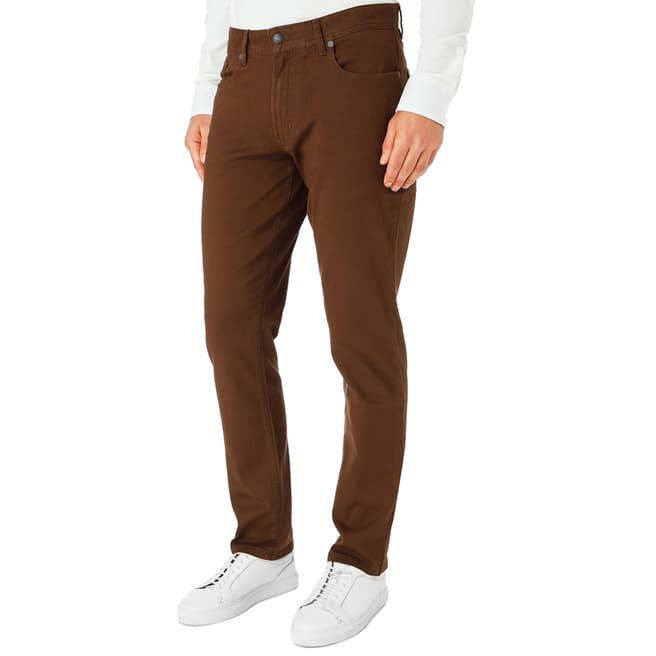 Hackett London Brown Trinity Cotton Stretch Trousers
