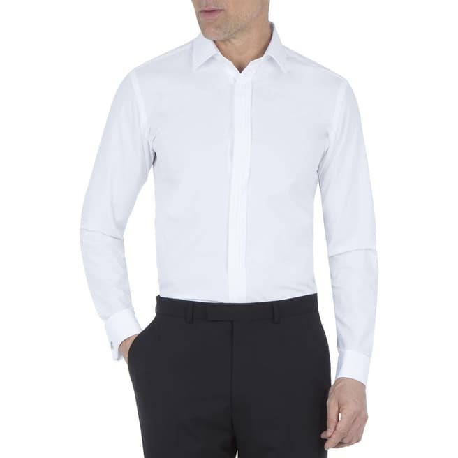 Paul Costelloe White Plain Cotton Shirt