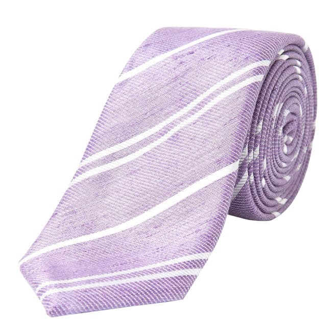 Paul Costelloe Lilac Stripe Tie