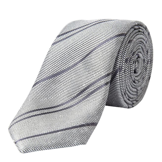 Paul Costelloe Charcoal Stripe Tie