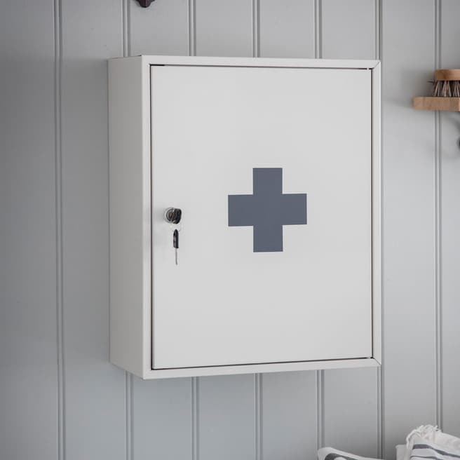 Garden Trading First Aid Wall Cabinet in Chalk