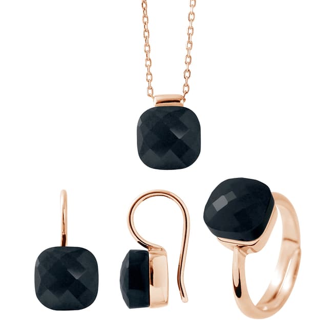 Wish List Black Stone Gem Jewellery Set
