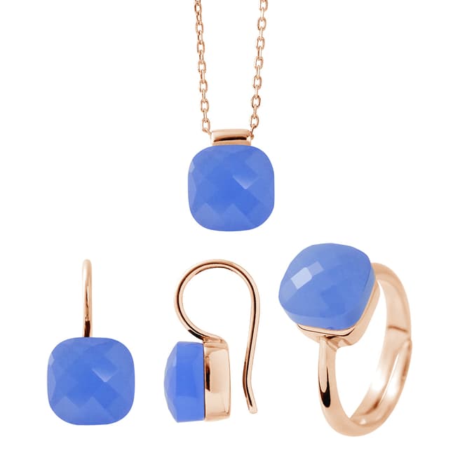 Wish List Blue Crystal Gem Jewellery Set