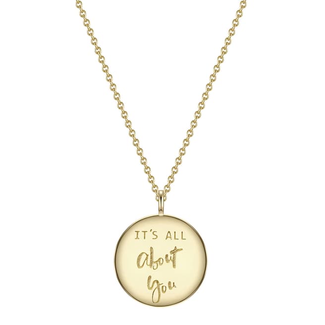 Clara Copenhagen Yellow Gold It's All About You Pendant Necklace