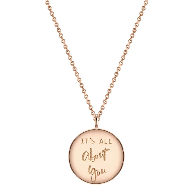 Clara Copenhagen Rose Gold It's All About You Pendant Necklace