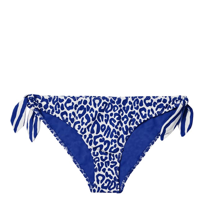 Stella McCartney Blue & Cream Animalier Bikini Bottom