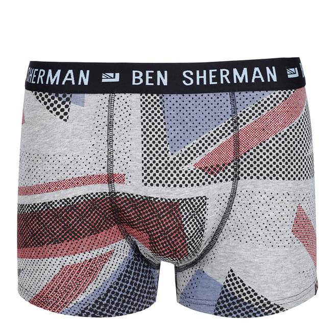 Ben Sherman Black/Union Print 2 Pack Boxers