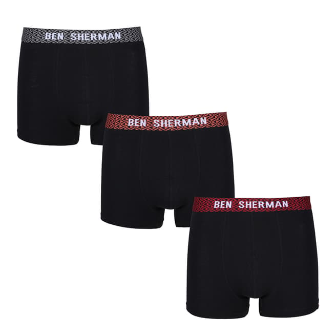 Ben Sherman Black 3 Pack Boxers