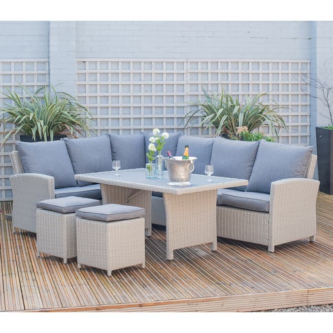 Pacific Stone Grey Cayman 5 Piece Relaxed Dining Set
