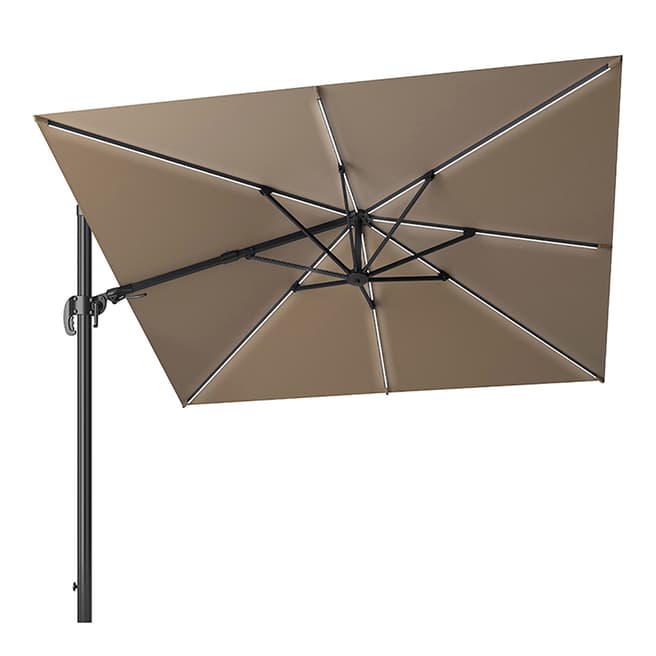 Pacific Glow Challenger T2 3m Square Taupe Parasol