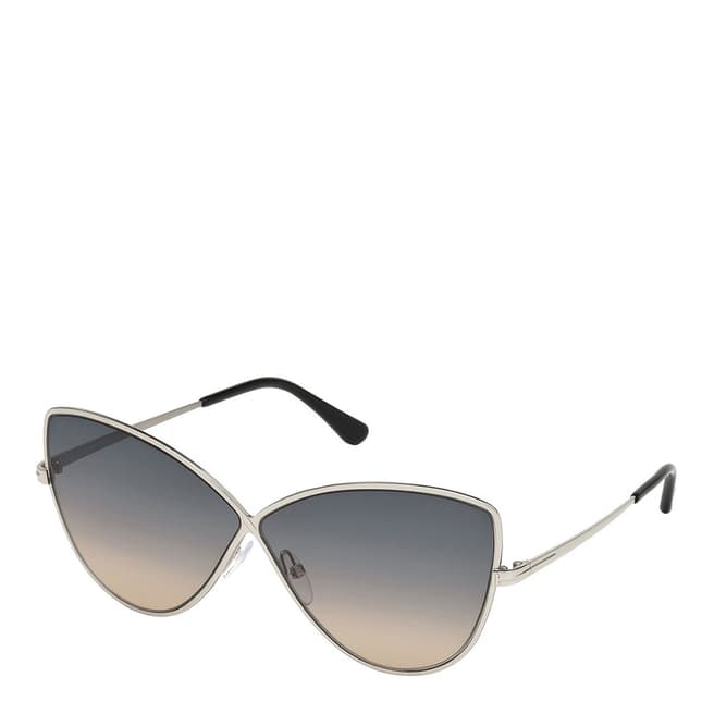 Tom Ford Womens Silver/Grey Cat Eye Sunglasses 65mm