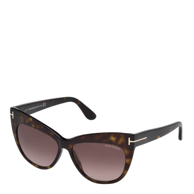 Tom Ford Womens Dark Brown Cat Eye Sunglasses 56mm