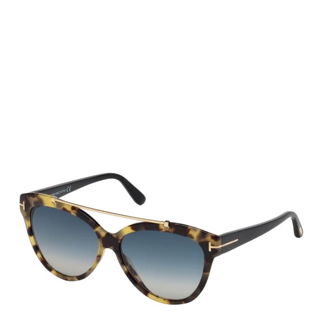 Tom Ford Womens Tortoise Cat Eye Sunglasses 58mm