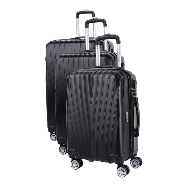 Travel One Black 8 Wheel Elson Suitcase 76cm