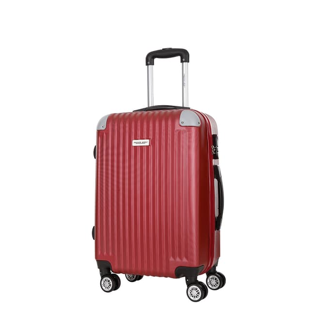 Travel One Burgundy 4 Wheel Tecapa Suitcase 46cm