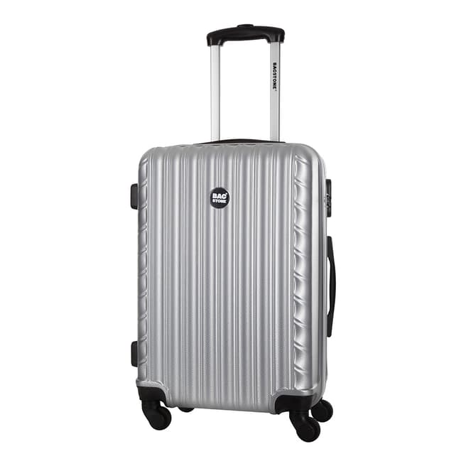 Bagstone Silver 4 Wheel Sweety Suitcase 66cm