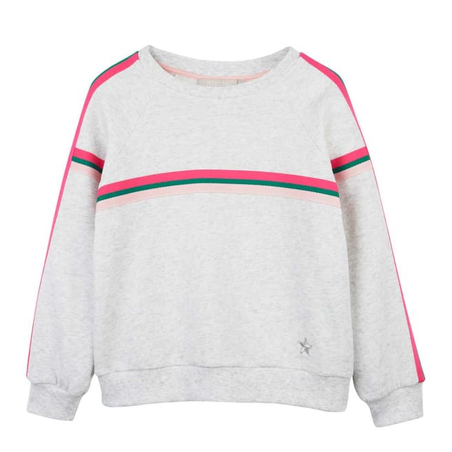Mint Velvet Ecru & Pink Stripe Sweatshirt