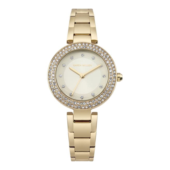 Karen Millen Champagne Sunray Polished Bracelet Watch