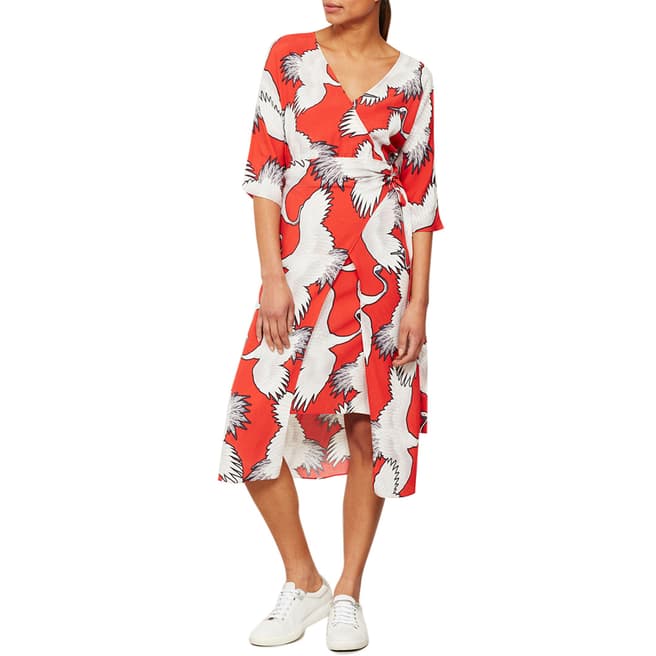 Mint Velvet Julia Print Kimono Wrap Dress