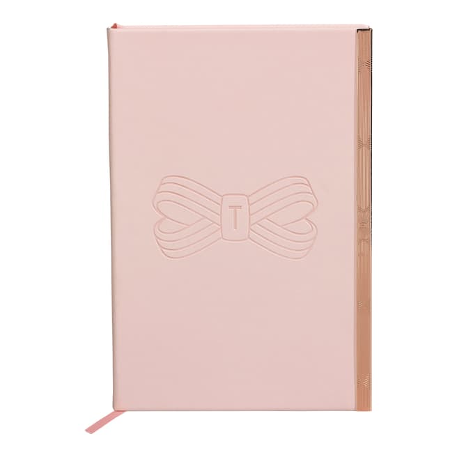 Ted Baker Pink Bow A5 Soft Touch Notebook