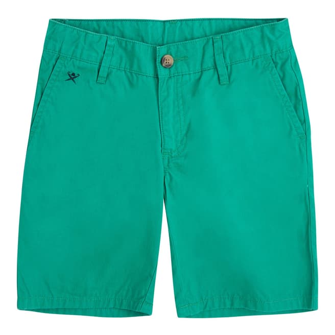 Hackett London Green Blue Cotton Chino Shorts